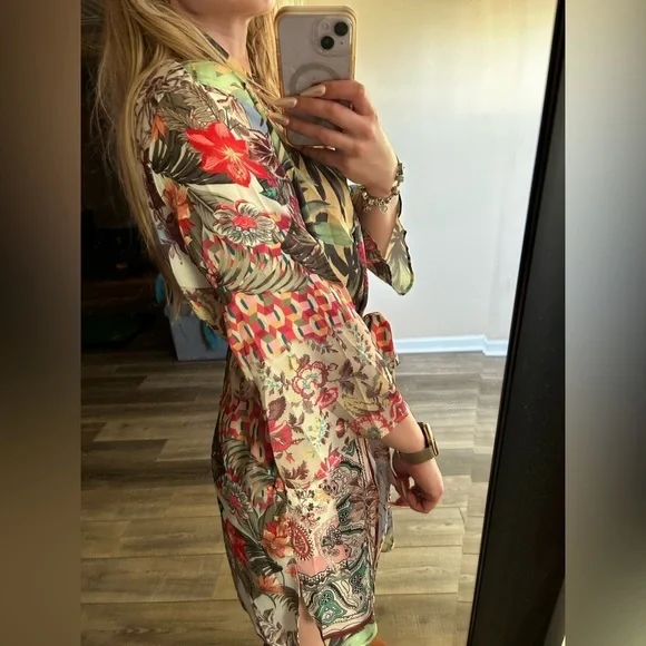 Tropical print dress. Size S. Never worn - Picture 7 of 8